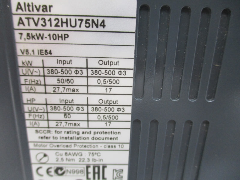 TELEMECANIQUE ATV312HU75N4 380-500V 27.7A V5.1 NSNP
