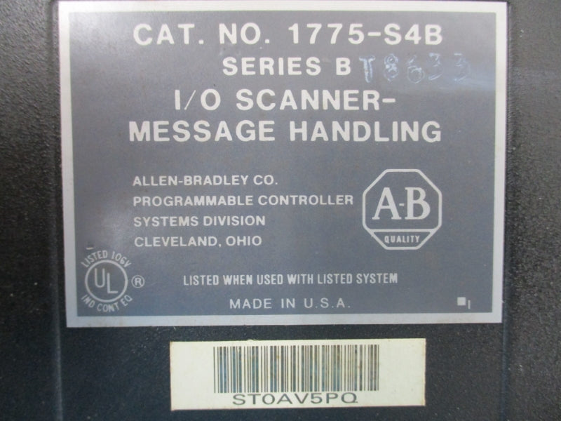 ALLEN BRADLEY 1775-S4B SER. B UNMP