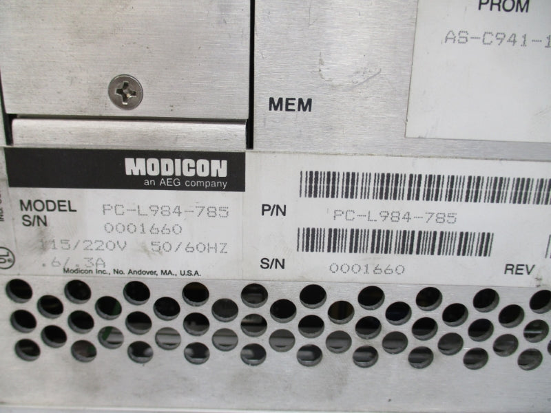 MODICON PC-L984-785 115/220V .6/.3A UNMP