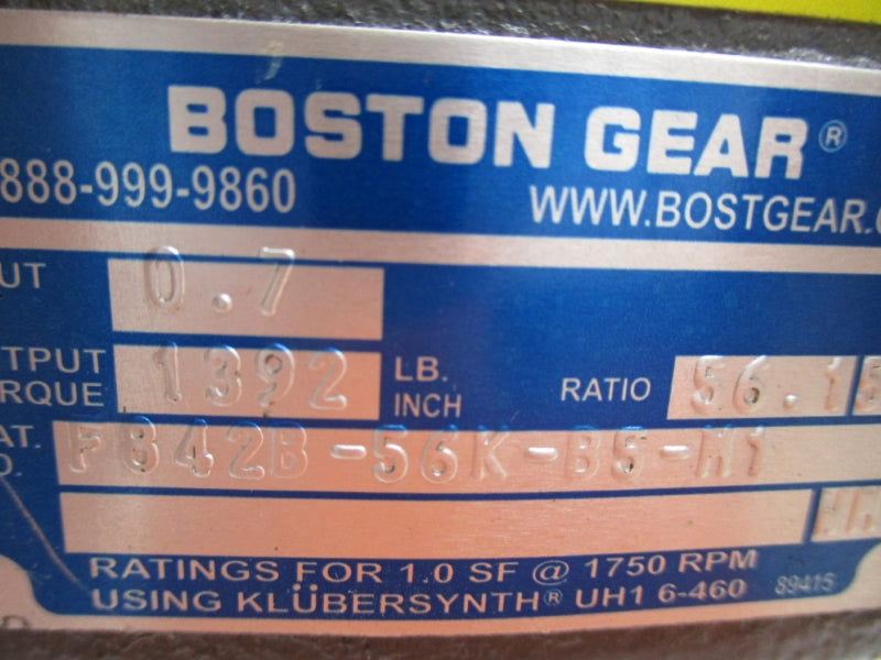 BOSTON GEAR F842B-56K-BS-M1 1750RPM NSNP