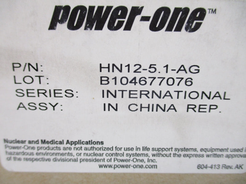 POWER-ONE HN12-5.1-AG 12VDC 5.1A (AS PICTURED) NSMP