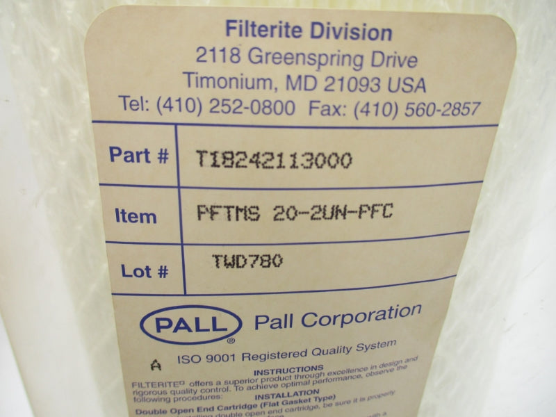 PALL PFTMS20-2UN-PFC T18242113-000 NSMP