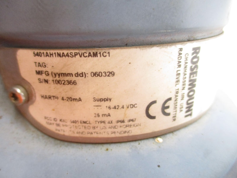 ROSEMOUNT 5401AH1NA4SPVCAM1C1 16-42.4VDC UNMP
