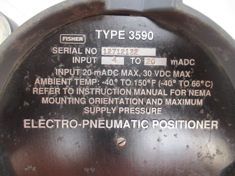 FISHER TYPE  3590 30VDC UNMP
