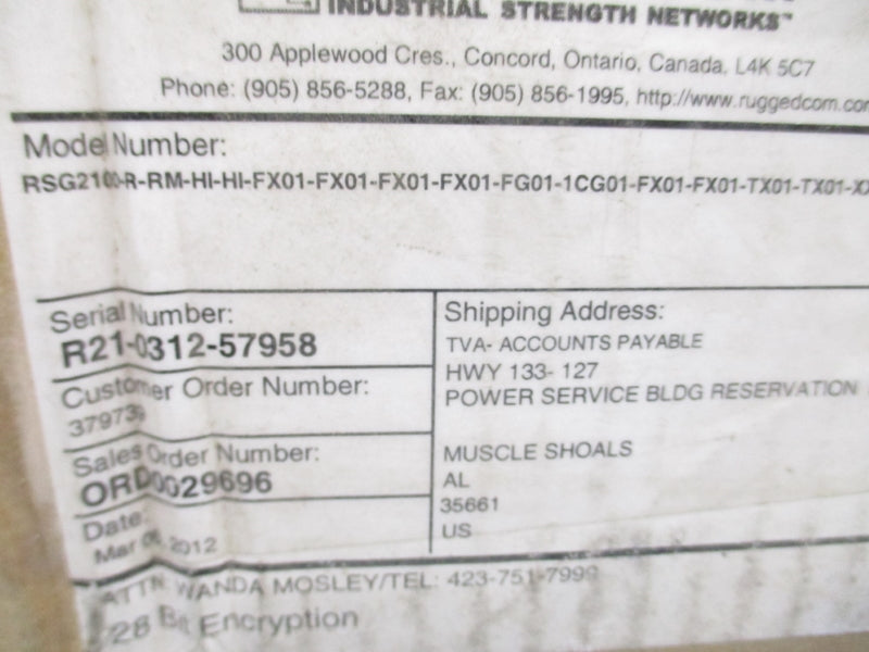 RUGGEDCOM RSG2100 NSMP