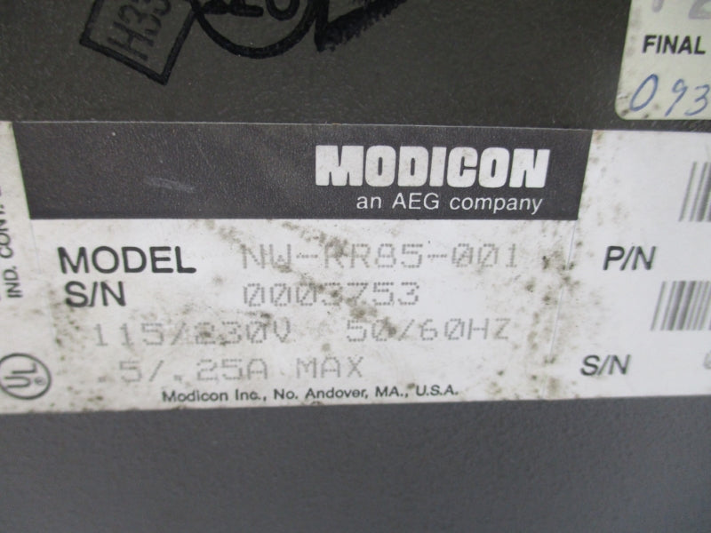 MODICON NW-RR85-001 115/230V .5/.25A UNMP