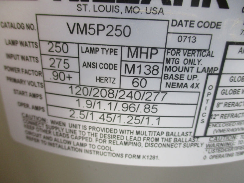 KILLARK VM5P250 277V  2.5A NSMP