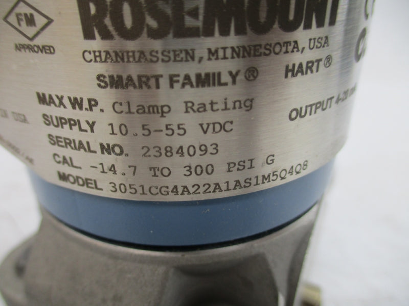 ROSEMOUNT 3051CG4A22A1AS1M5Q4Q8 10.5-55VDC 300PSI NSMP
