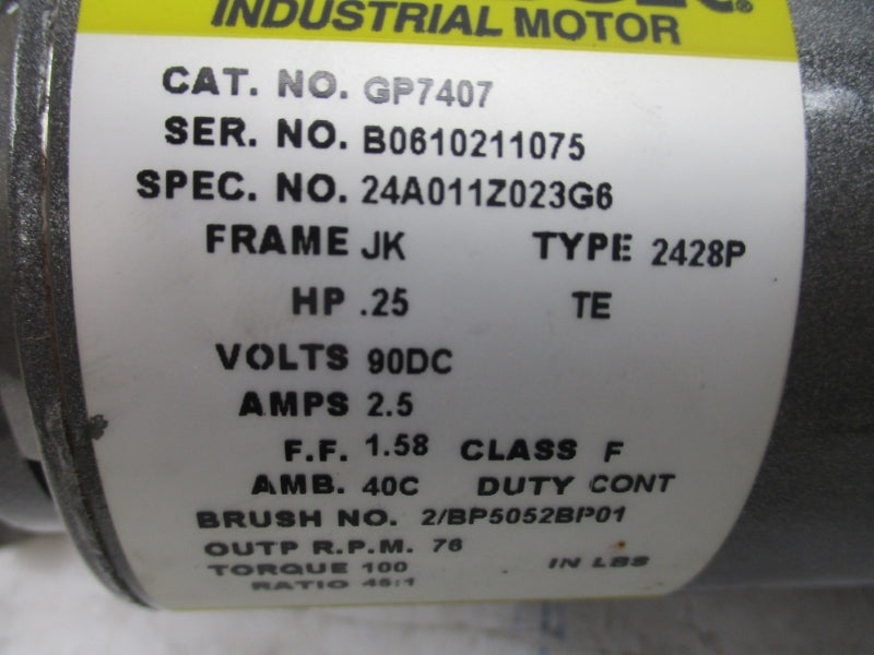 BALDOR GP7407 90VDC NSMP