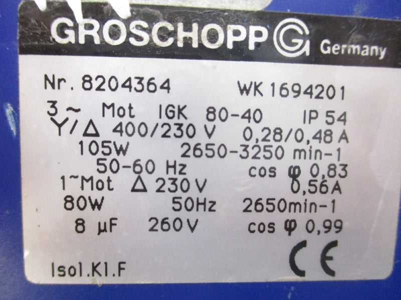 GROSCHOPP WK1694201 400/230V UNMP