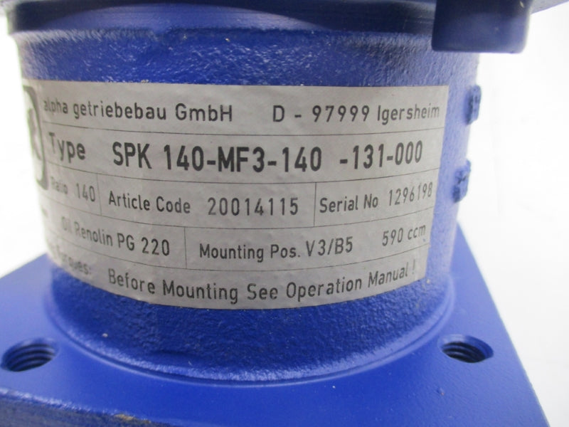 ALPHA GETRIEBEBAU SPK140-MF3-140-131-000 NSNP