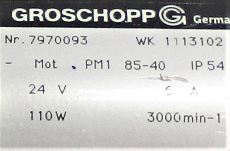 GROSCHOPP WK1113102 24V UNMP