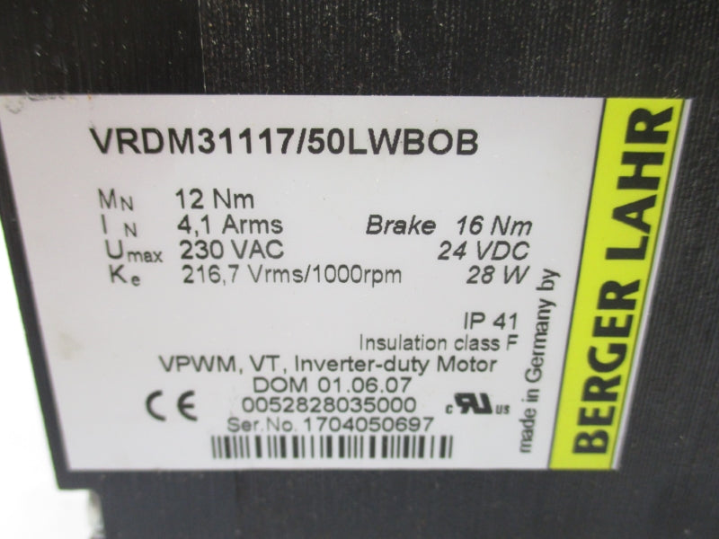 BERGER LAHR VRDM3117/50LWBOB 230VDC NSMP