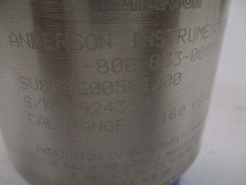 ANDERSON INSTRUMENT SV074G00501200 0-160PSI NSMP