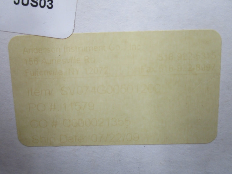ANDERSON INSTRUMENT SV074G00501200 0-160PSI NSMP