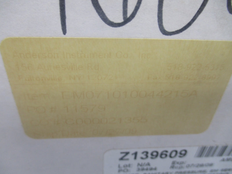 ANDERSON EM071010044215A 0-100PSI 1 1/2" NSMP