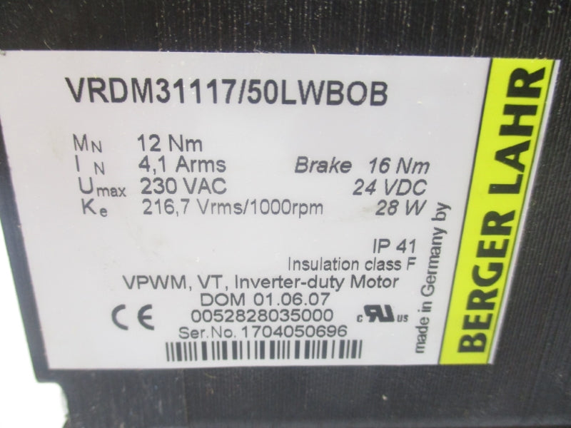 BERGER LAHR VRDM31117/50LWBOB 230VAC NSNP