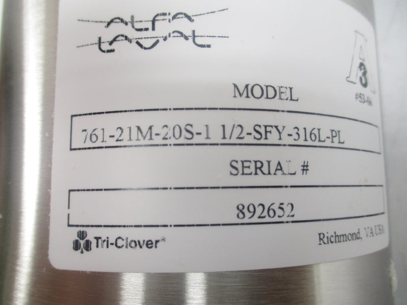 ALFA LAVAL 761-21M-20S-1 1/2-SFY-316LPL NSNP
