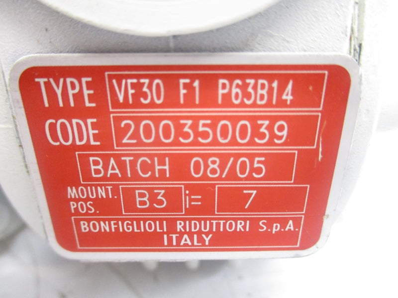 BONFIGLIOLI VF30F1P63B14 GMP500 (AS PICTURED) NSNP