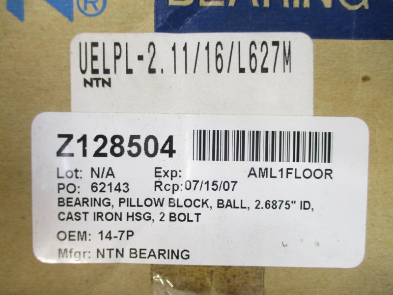 NTN UELPL-2.11/16/L627M NSMP