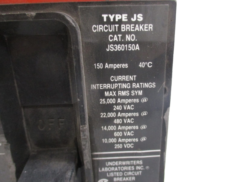 CUTLER HAMMER JS360150A 600VAC 150A NSNP
