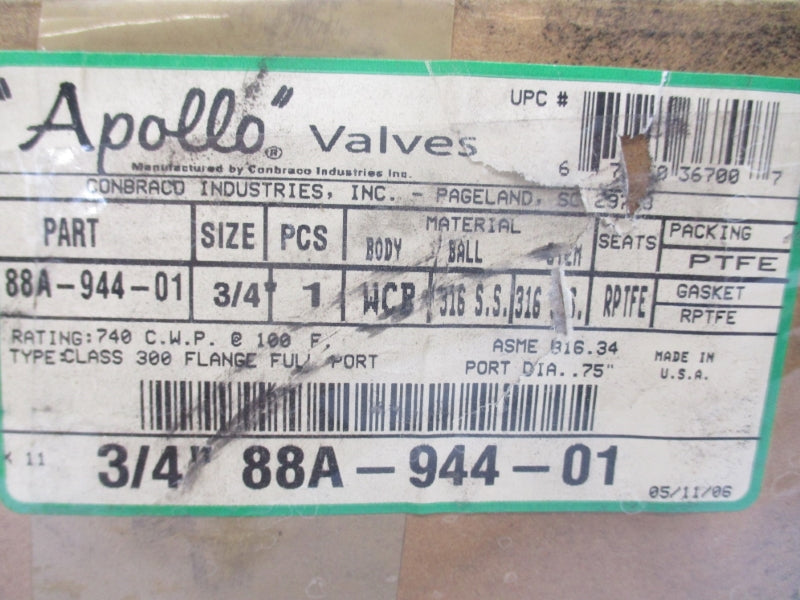 APOLLO 88A-944-01 3/4" NSMP