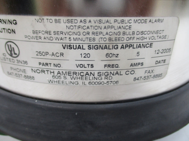 NORTH AMERCIAN SIGNAL 250P-ACR 120V .5A NSNP