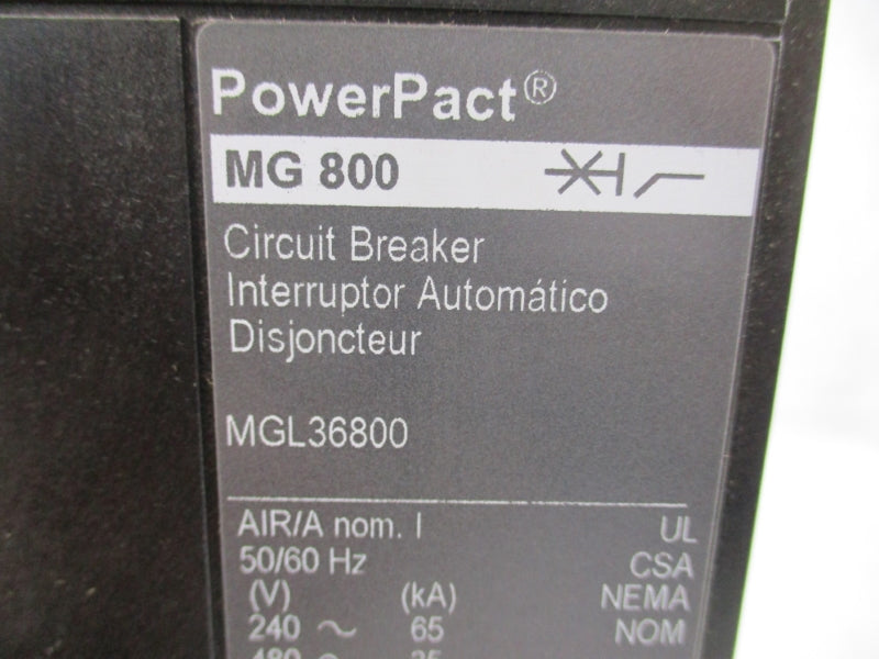 SQUARE D MGL36800 SER. 1 600V 800A NSMP