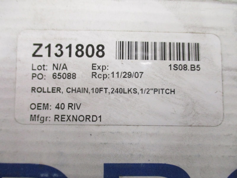 RENOLD JEFFREY 40RIVSDRC 10' NSMP