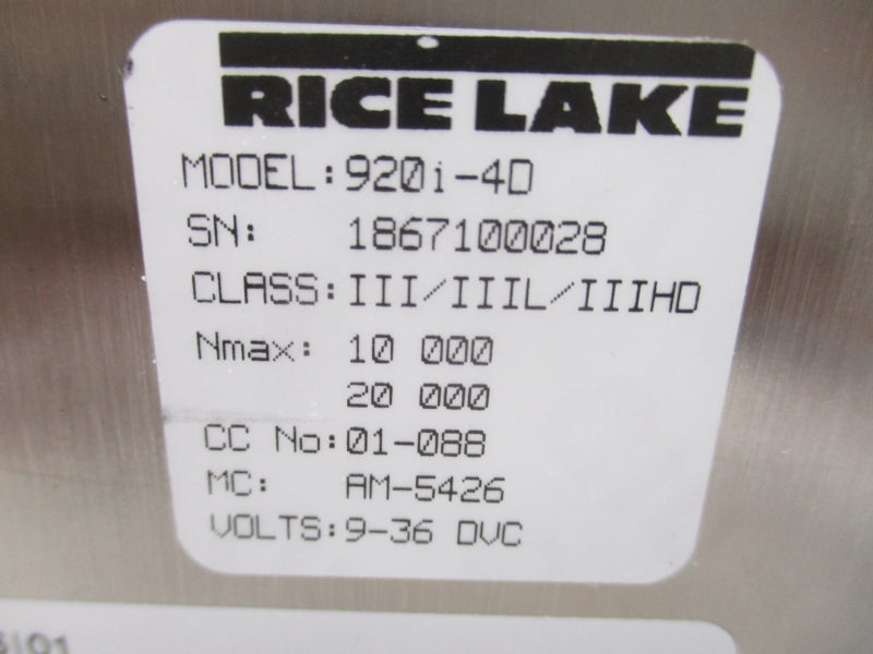 RICE LAKE 920I-4D 9-36DVC NSNP