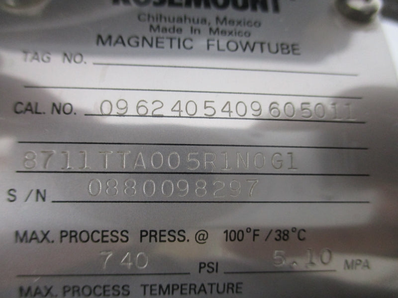 ROSEMOUNT 8711TTA005R1N0G1 740PSI NSNP