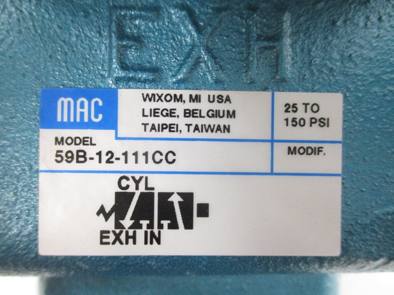 MAC VALVE 59B-12-111CC 110/120V 25-150PSI NSNP