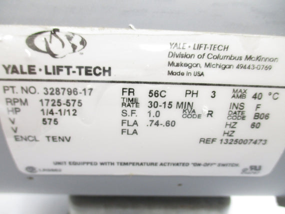 YALE LIFT TECH 328796-17 575V NSNP