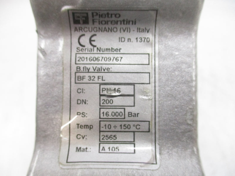PIETRO FIORENTINI BF32FL DN200 16.000PSI NSNP