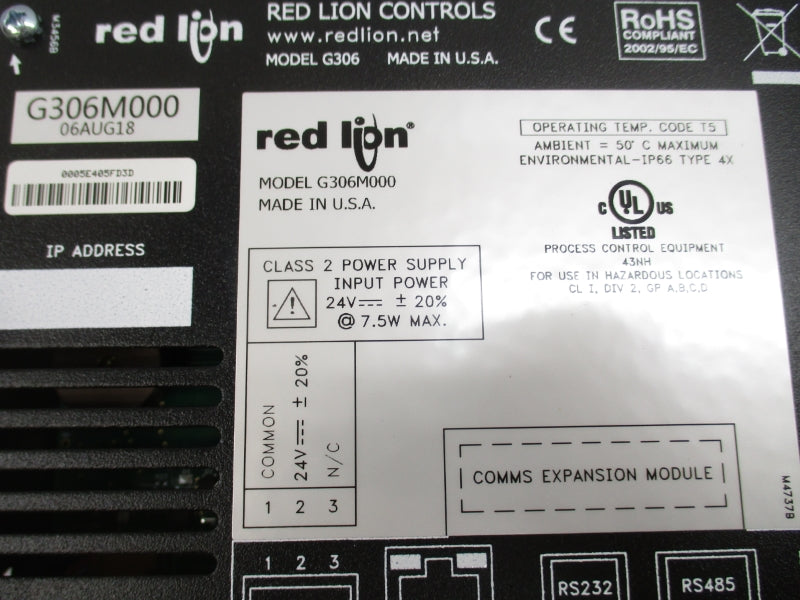 RED LION G306M000 24V NSMP