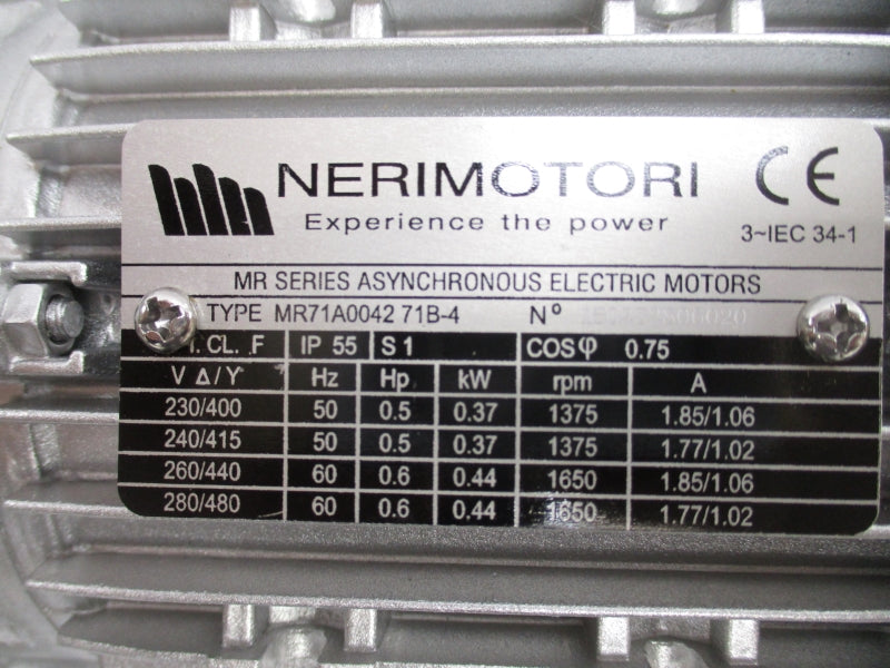 NERIMOTORI MR71A004271B-4 280/480 1.77/1.02A NSNP