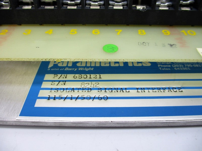 PARAMETRICS 680121 W/ 600878 UNMP