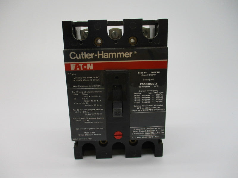 CUTLER HAMMER FS360030A 30A 600VAC UNMP