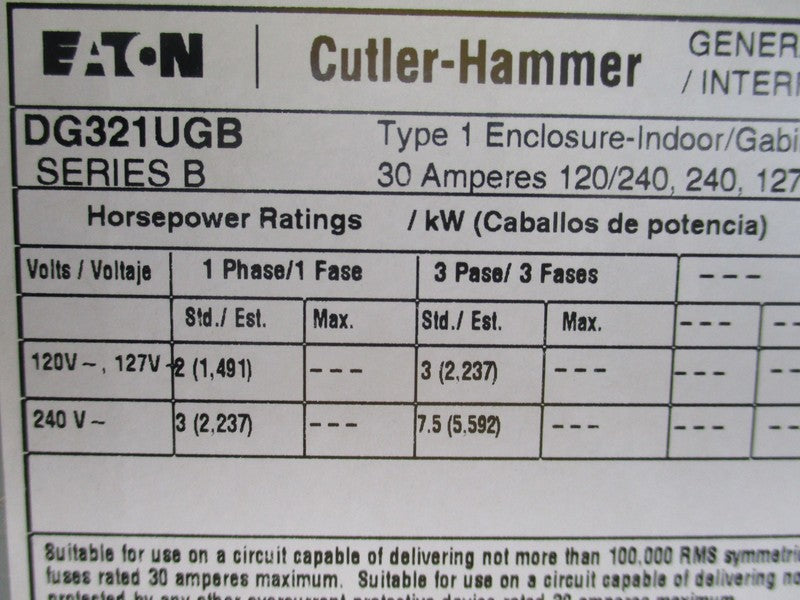 EATON DG321UGB NSNP