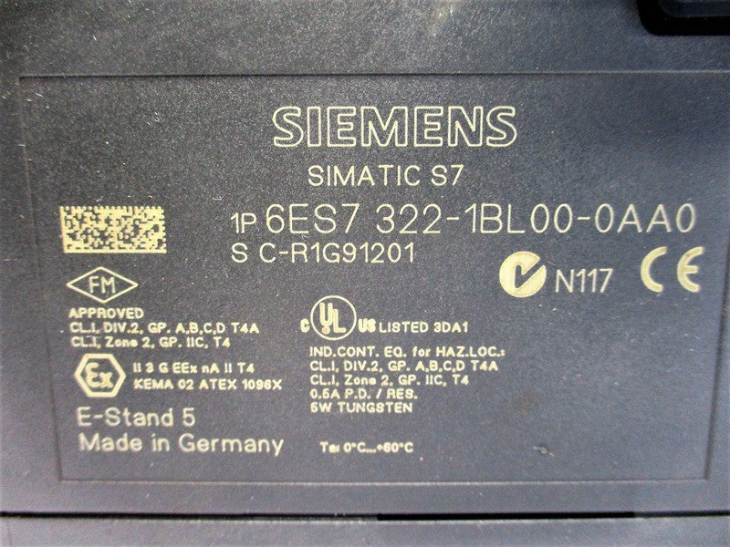 SIEMENS 6ES7322-1BL00-0AA0 NSNP