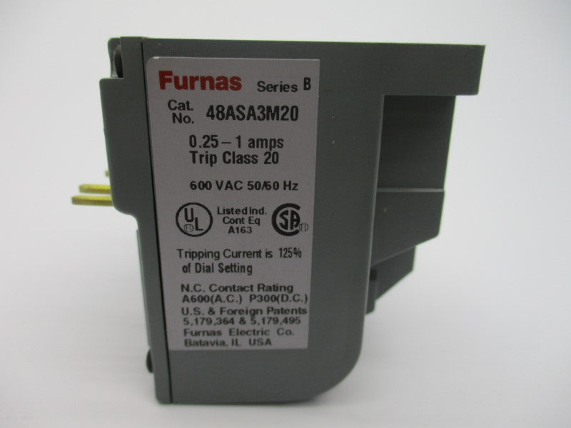 FURNAS 48ASA3M20 .25-1A 600VAC NSNP