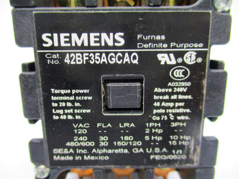 SIEMENS 42BF35AGCAQ 30A 208-240VAC NSMP