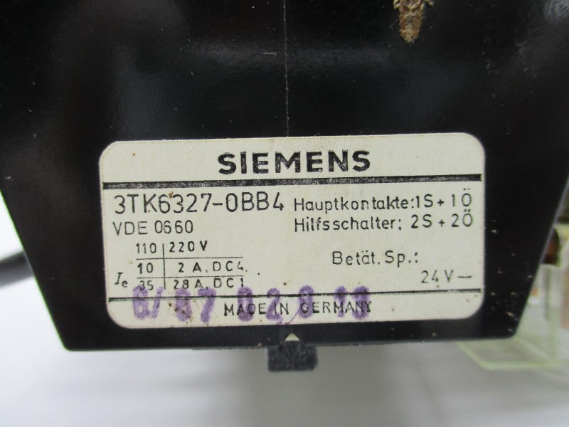SIEMENS 3TK6327-0BB4 28A 110/220V NSMP