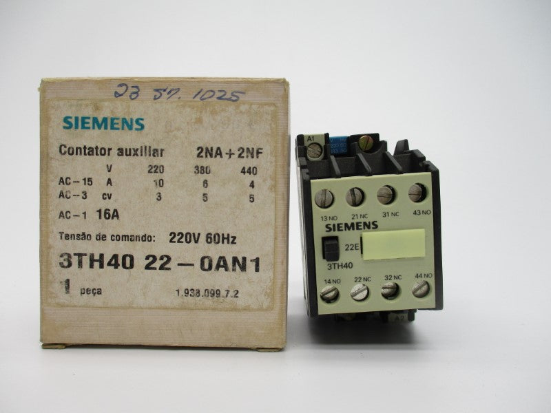 SIEMENS 3TH4022-0AN1 16A, 220V NSMP