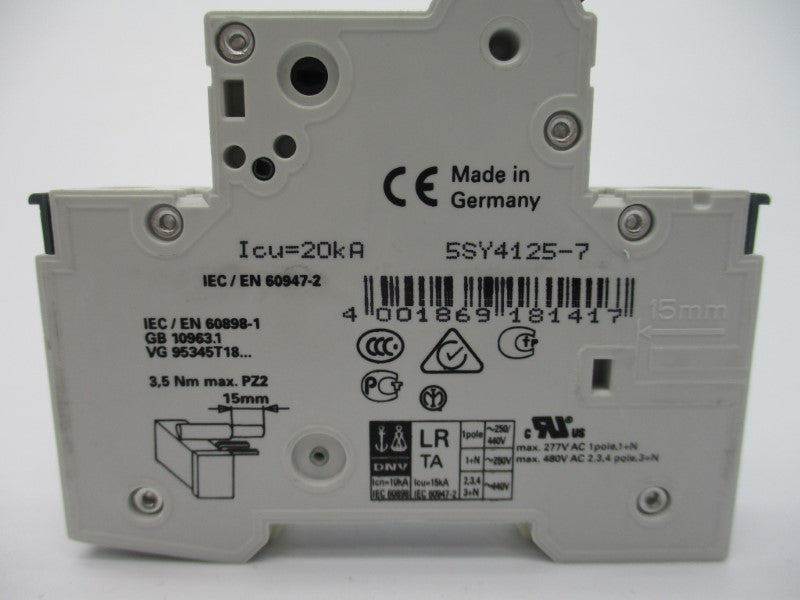 SIEMENS 5SY4125-7 25A 277VAC NSMP