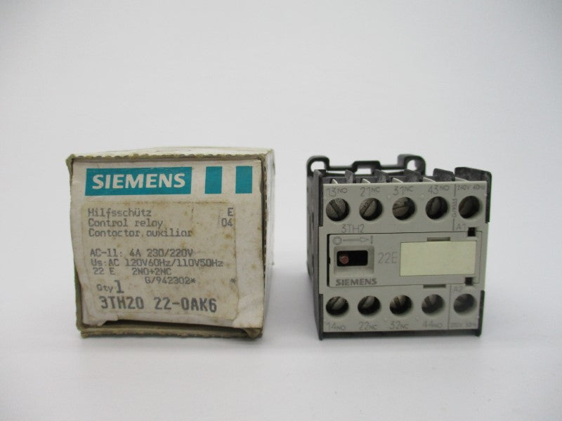 SIEMENS 3TH2022-0AK6 4A 230/220V NSMP