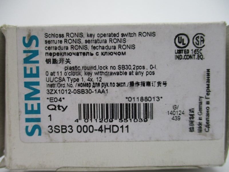SIEMENS 3SB3000-4HD11 NSMP