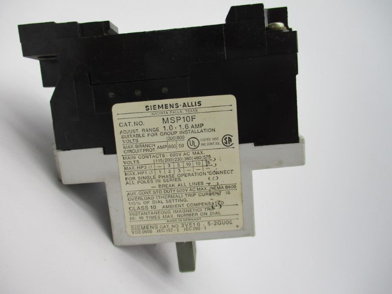 SIEMENS MSP10F 1-1.6A NSMP