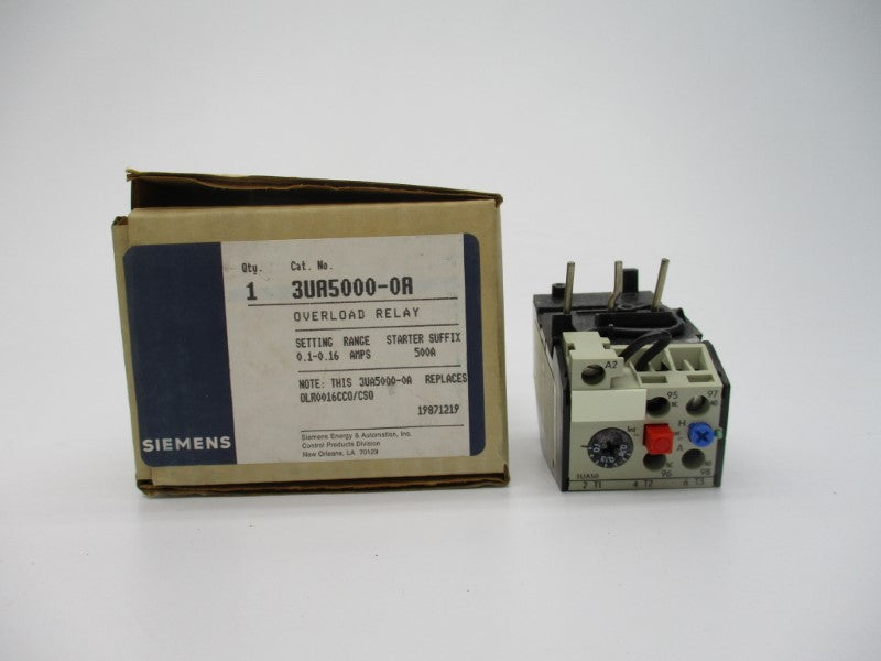 SIEMENS 3UA5000-0A 600VAC 0.1-.16A NSMP