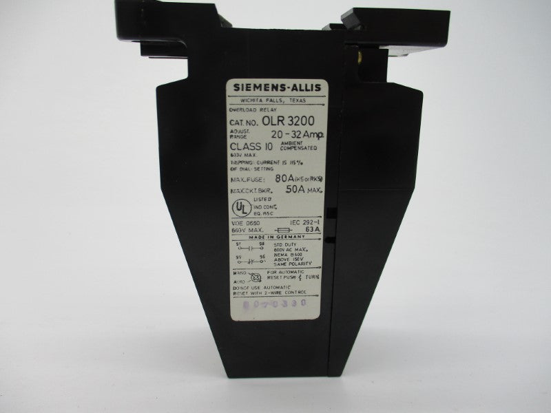 SIEMENS OLR3200 20-32A 600VAC NSMP